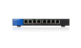 Linksys LGS108P - Conmutador  - sin gestionar - 4 x 10/100/1000 (PoE+) + 4 x 10/100/1000 - sobremesa, montaje en pared - PoE+ - ca 100/230 V - 2 años de garantía