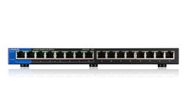 Linksys LGS116P - Conmutador  - sin gestionar - 8 x 10/100/1000 (PoE+) + 8 x 10/100/1000 - sobremesa, montaje en pared - PoE+ - ca 100/230 V - 2 años de garantía