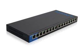 Linksys Business LGS116 - Switch - unmanaged - 16 x 10/100/1000 - desktop  AC 100/230 V - Port Gigabit Swtich