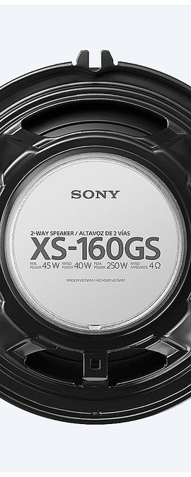 XS-160GS | Parlantes coaxiales de 2 vías de 16 cm (6 ½ pulgadas) XS-160GS | Parlantes coaxiales de 2 vías de 16 cm (6 ½ pulgadas)