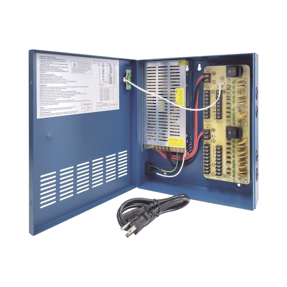 Heavy Duty Power Supply 11 to 15 VDC 20 AMP with 16 Outputs