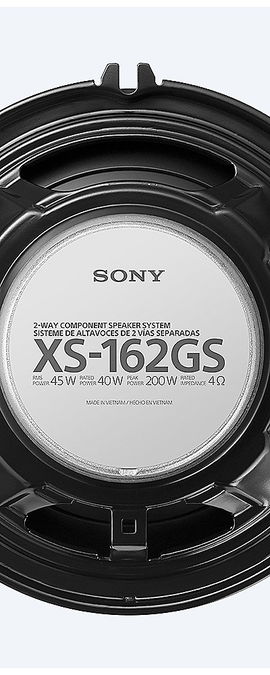 XS-162GS | Parlantes componentes de 2 vías de 16 cm (6 ½ pulgadas)