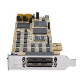 StarTech.com Tarjeta Adaptador Serie PCI Express de 16 Puertos RS232 DB9 - Tarjeta PCIE Serie de Perfil Bajo - Módulo de expansión - PCIe 1.1 perfil bajo - RS-232 x 2 - amarillo