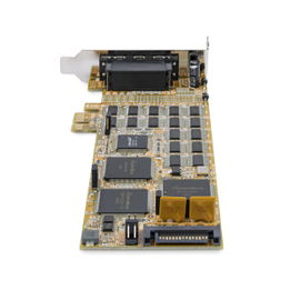StarTech.com Tarjeta Adaptador Serie PCI Express de 16 Puertos RS232 DB9 - Tarjeta PCIE Serie de Perfil Bajo - Módulo de expansión - PCIe 1.1 perfil bajo - RS-232 x 2 - amarillo