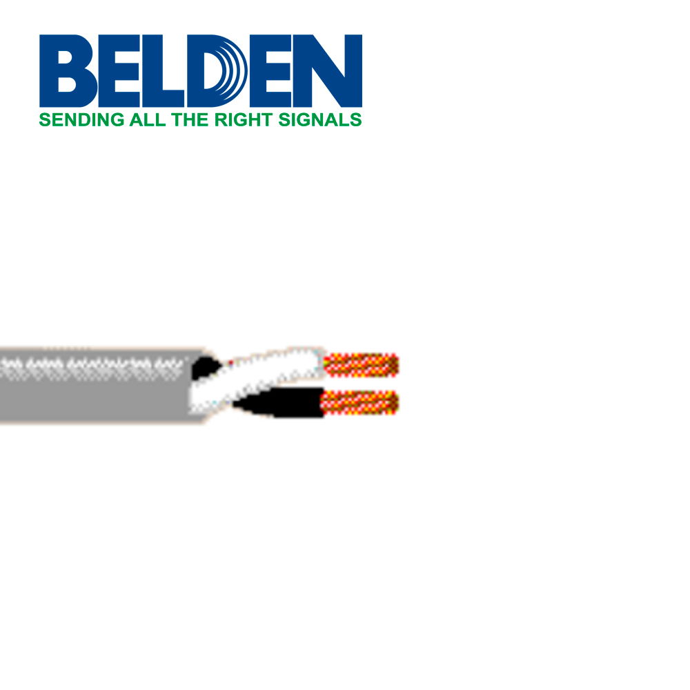 CABLE PARA AUDIO COMERCIAL BELDEN 5300UP 0081000 FORRO PVC GRIS CM 2C/18AWG 2 CONDUCTORES CALIBRE 18 AWG ALTAMENTE FLEXIBLE TRENZADO MULTIFILAR USO INTERIOR ESPECIAL PARA APLICACIONES SISTEMAS DE AUDIO BOBINA 1000 PIES 305 METROS