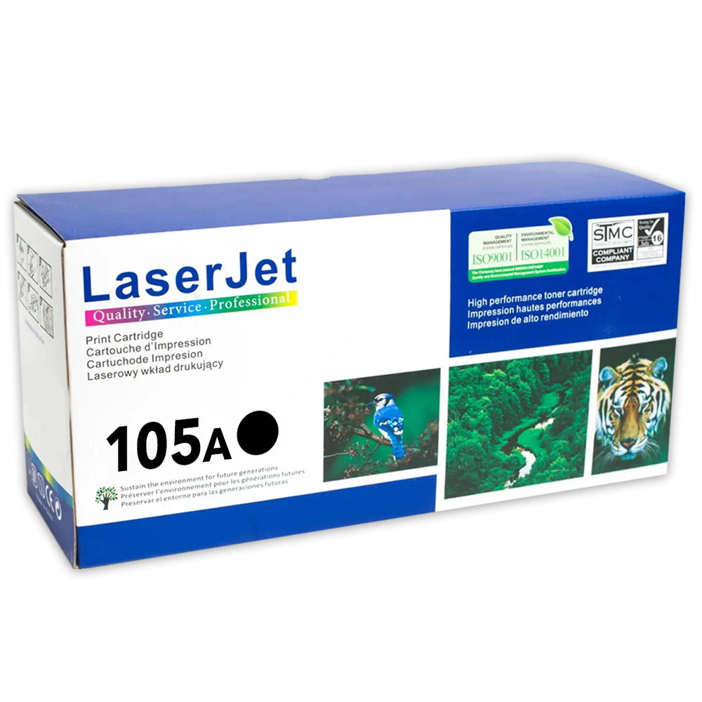 Cartucho Tóner Genérico HP 105A (W1105A) - Rendimiento hasta 1,000 páginas - Para HP Laser 107, MFP 135, MFP 137 Cartucho Tóner Genérico HP 105A (W1105A) - Rendimiento hasta 1,000 páginas - Para HP Laser 107, MFP 135, MFP 137
