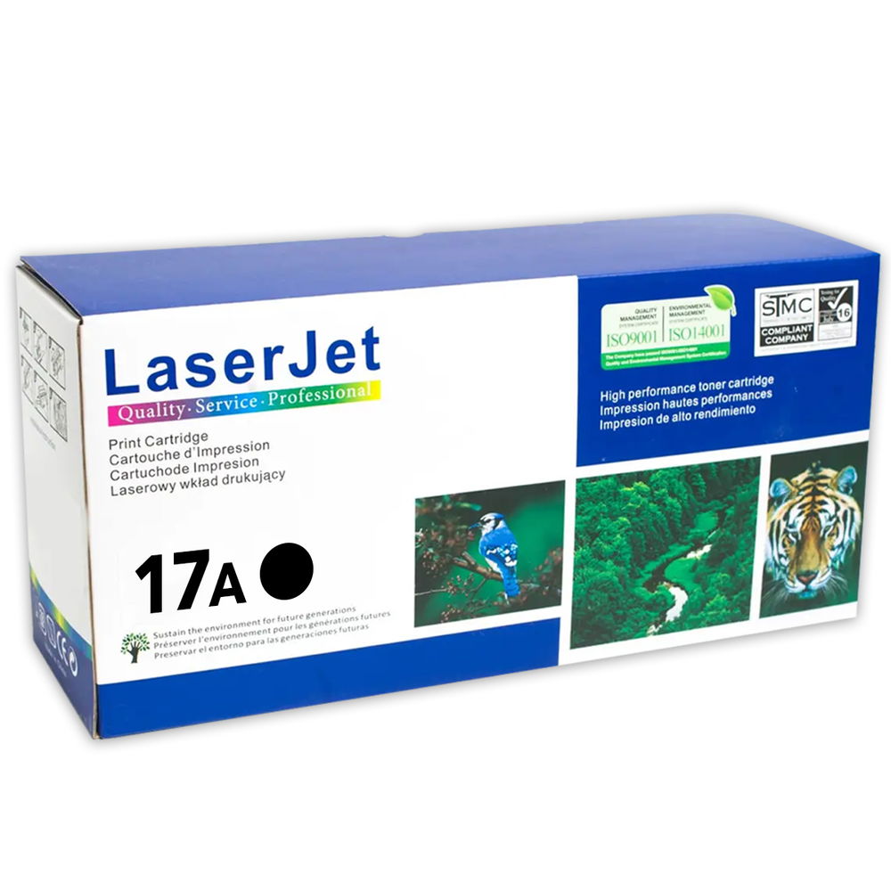 Cartucho Tóner Genérico HP 17A (CF217A) - Rendimiento hasta 1,600 páginas - Para HP LaserJet Pro M102, M130