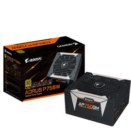FUENTE PODER GIGABYTE 750W GP-AP750GM AORUS 80PLUS GOLD 3Y - 813567026198