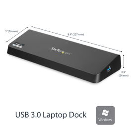 StarTech.com Docking Station USB 3.0 para 2 Monitores HDMI y DisplayPort 4K - USB 3.0 a 4x USB-A, Ethernet, HDMI y DP - Replicador de Puertos Universal para Ordenador Portátil Mac/Win