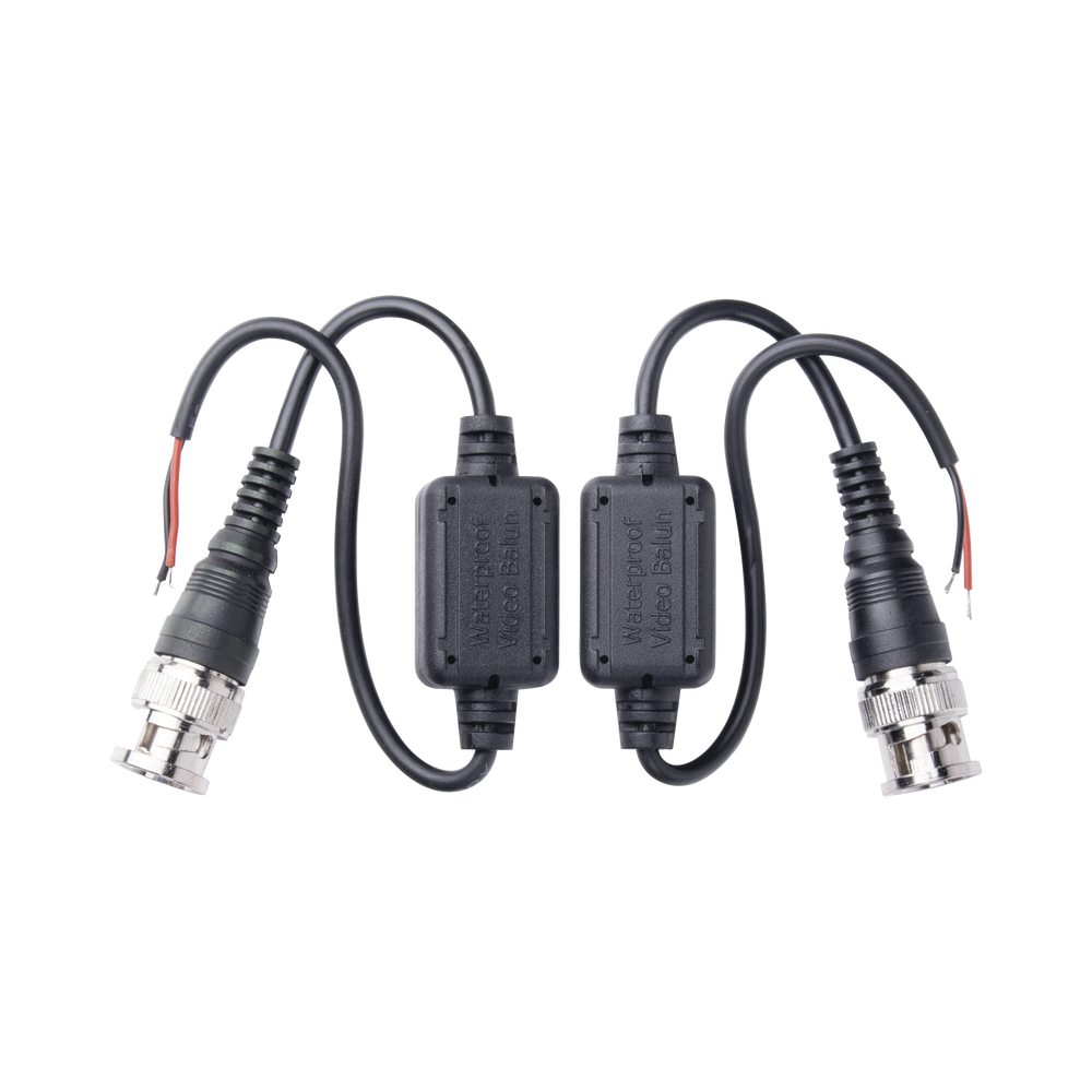 Kit de Transceptores (Balluns) EXTERIOR TurboHD Hasta 4K HD-TVI/HD-CVI/AHD / CONECTORES 100% COBRE / Con Cable RF Blindado. Distancia de hasta 200 m en 4K