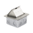 Mini caja de piso rectangular para datos y conectores tipo Keystone, Color y material en acero inoxidable (3 puertos) (11000-21202)