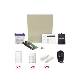Kit inalámbrico / Panel VISTA48LA con teclado 6160RF receptor inalámbrico / 3 contactos 5816 / 2 PIR 5800PIR / 1 Llavero inalambrico Bateria y Transformador