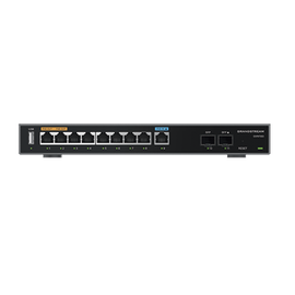 Router Gigabit VPN / Balanceador de cargas / 60,000 sesiones NAT /  9 puertos 10/100/1000 Mbps + 2 puertos SFP (WAN/LAN) / 1 puerto entrada PoE(af/at) / 2 puertos salida PoE (af/at) / Compatible con GWN Cloud.