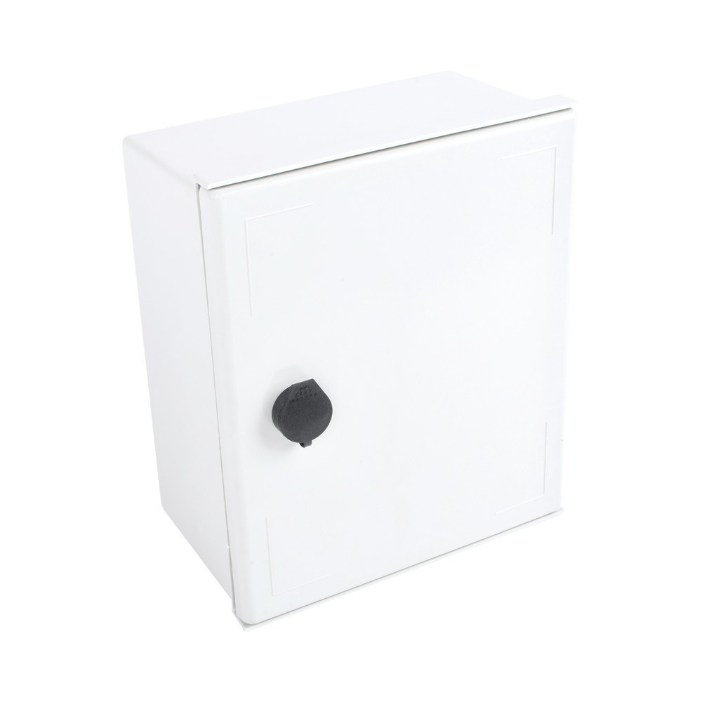 Gabinete de Poliéster IP65 Uso en Intemperie (250 x 300 x 140 mm) con Placa Trasera Interior (Incluye Chapa y Llave).