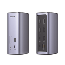 HUB USB-C (Docking Revodok Pro) 12 en 1 | 2 USB-A 3.0 | 1 USB-C PD Carga 100W | 1 USB-A 3.1 | 1 USB-C 3.1 | HDMI 4K | HDMI 8K Ultra HD | Display Port 4K | RJ45 (Gigabit) | Lector Tarjeta SD + Micro SD (TF) | Jack Audio 3.5mm.