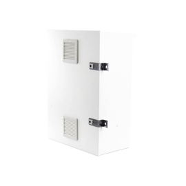 Gabinete para instalación de 2 Baterías PL110D12, Fabricado en Lámina Galvanizada, Accesorios para piso o poste (No incluidos)