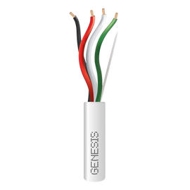 Bobina de 152 Metros / Cable de Cobre / 4x18 AWG / Riser / Para Interior / Color Blanco / Para Aplicaciones de Alarmas de Intrusión/Control de Acceso/ Automatización / Interfonos y Tv Porteros