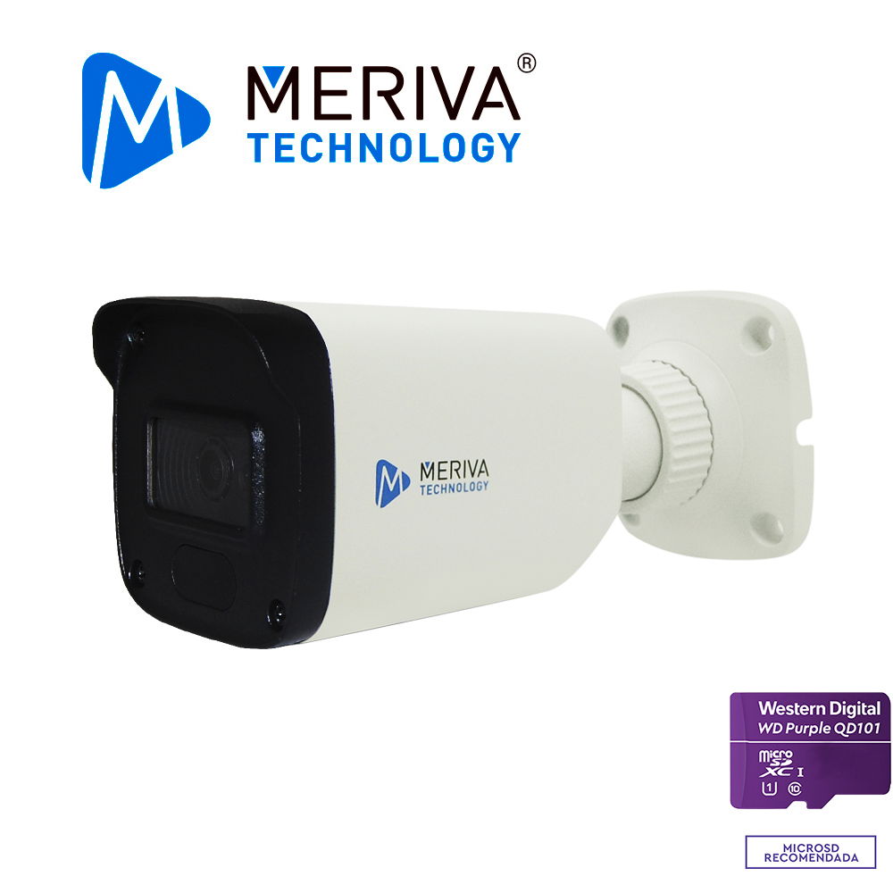 CAMARA IP BULLET MERIVA TECHNOLOGY MOB-500S3A / 5MP / H.265 / 3.6MM / 20M IR / IP66 / METALICA / POE / 12VDC CAMARA IP BULLET MERIVA TECHNOLOGY MOB-500S3A / 5MP / H.265 / 3.6MM / 20M IR / IP66 / METALICA / POE / 12VDC