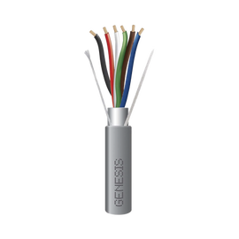 Bobina de 305 Metros de Cable  6X22 AWG / Blindado / Plenum de Color Gris / Aplicaciones de Audio, Seguridad y Control
