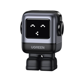 Cargador Mini GaNRobot 30W serie Nexode | 1 USB-C de Carga Rápida | Tecnología GaN II | Multiprotocolo PD/QC/SCP/FCA | Carga Inteligente | Pantalla LED | Zapato Magnético Extraíble | Thermal Guard | Color Negro.