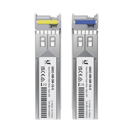 UFiber Módulo SFP, transceptor MiniGibic MonoModo 1.25 Gbps, distancia 3km, Simplex, un conector LC, incluye 2 tranceptores
