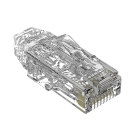 Plug RJ45 Cat6/6A, Para Cable UTP de Calibre 28 AWG, Chapado en Oro de 50 micras, Paquete de 100 piezas