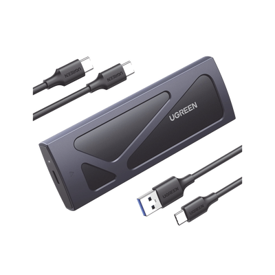 Carcasa Disco Duro NVME M.2 (Enclosure) / Hasta 2TB / USB3.2 a 10 Gbps / Soporta M Key y B+M Key / Compatible con SSD M.2 NVME 2230/2242/2260/2280 / UASP / S.M.A.R.T. / TRIM / ESD Incorporado / Color Negro / Caja de Aluminio