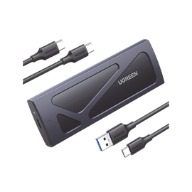 Carcasa Disco Duro NVME M.2 (Enclosure) / Hasta 2TB / USB3.2 a 10 Gbps / Soporta M Key y B+M Key / Compatible con SSD M.2 NVME 2230/2242/2260/2280 / UASP / S.M.A.R.T. / TRIM / ESD Incorporado / Color Negro / Caja de Aluminio