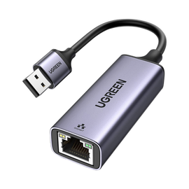 Adaptador de Red USB-A 3.0 a RJ45 /Admite 10/100/1000 Mbps / Caja de Aluminio / Longitud del cable 10 cm