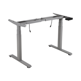 Base de Escritorio Motorizado Profesional / Altura Ajustable 60-125cm / Estructura Estable / Funcionamiento Suave / 3 Preset de Posiciones / Color Gris / Soporta hasta 100Kg de carga