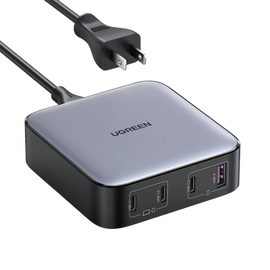 Cargador de Escritorio de 100W | 4 Puertos de Carga Rápida | 3 USB-C | 1 USB-A | Tecnología GaN II +SIC | Power Delivery 3.0 | Quick Charge 4.0 | Chip Confiable y Carga Inteligente | Optimiza la Experiencia de Carga