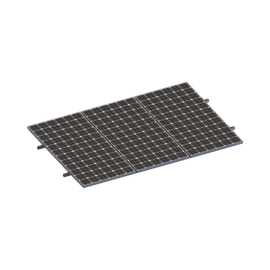 Kit De Minirieles Para Panel Solar Arreglo 1X3  Para Instalación Plano En Lámina