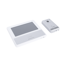 KIT DE VIDEOPORTERO IP COLOR BLANCO / Apertura con app / Súper elegante / Monitor WIFI / soporta 4 monitores y 2 frentes de calle / Alimentacion 110vca
