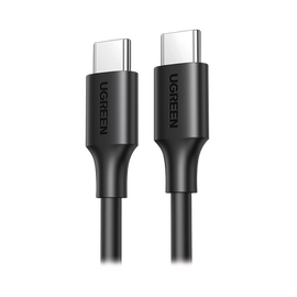 Cable USB-C a USB-C | 1 Metro | Carga Rápida de hasta 60W | Transferencia de datos de 480 Mbps | PD3.0 | QC 4.0/3.0/2.0 | FPC | AFC | Duradero y Flexible| Caja ABS | Cubierta de TPE | Color Negro | 2 años de Garantía.