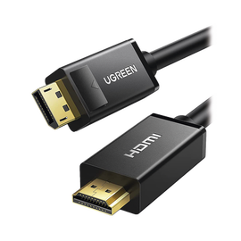 Cable DP Macho a HDMI Macho / Longitud 1.50 m / Soporta 4K@30Hz / Soporta 3D / Cobre Estañado 28AWG / Blindaje interno múltiple / Transmisión Unidireccional / Botón de Liberación / Chip de Última Generación