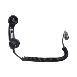 Auricular Tipo Telefónico para Radios de Locomotora, Botón PTT de uso Rudo, Cable Espiral y Conector AAR