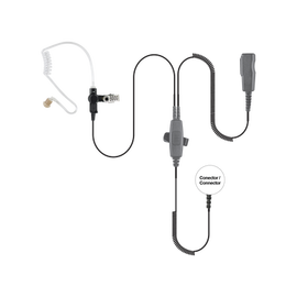 Micrófono audífono de 2 cables con doble PTT para KENWOOD Serie G/ 3230/ 2102G/ 2202L/ 2212L/ 2170/ 2360/ 2302/ 2312/ 2000/ 2402/ NX220/ NX240/ TKD240.