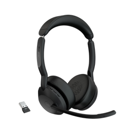 Jabra Evolve2 55, Auricular stereo versión MS, dongle USB-A con cancelación de ruido (25599-999-999)