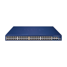 Switch Administrable Stacking Capa 3, 48 Puertos PoE Gigabit 802.3at, 6 Puertos SFP de 10 G, Incluye Fuente Redundante de 55 V cc