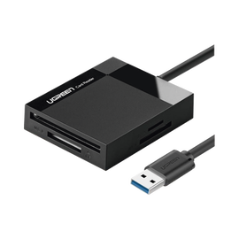 Lector de Tarjetas USB-3.0 Lector SD Compact Flash Card Reader Múltiple 4 en 1 Velocidad hasta 5 Gbps para Tarjetas de Memoria SD/Micro SD/TF/SDXC/SDHC/MMC/CFI/Ultra II CF/Extreme CF/MS