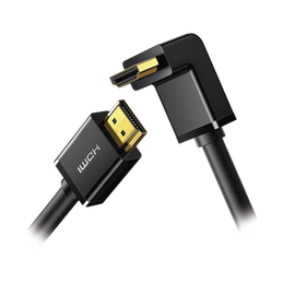 Cable HDMI 2.0  en Angulo de 90°  / 3 m / 4K@60Hz / HDR / 3D / HEC (Canal Ethernet HDMI) / ARC (Canal de Retorno de Audio / CEC / 32 canales de Audio / HDCP 2.2 / Dolby Atmos / 18 Gbps / Blindaje Múltiple