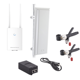 Kit de radio GWN7605LR con antena TXS25619DP, para amplia cobertura de WiFi en 90º, frecuencia (2.4 a 2.5 GHz) y (5.1 a 6.5 GHz), 1.27 Gbps y administración desde la nube gratuita