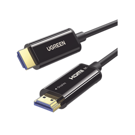Cable HDMI de 30 Metros por Fibra Óptica 8K@60Hz / Fibra de 4 núcleos + Cobre estañado de 7 núcleos / Compatible con HDMI 2.1 / Alta velocidad 18 Gbps / 3D / HDR / Caja de Aleacion Zinc / Premium