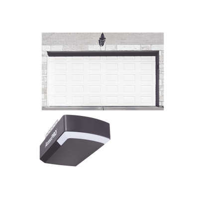 KIT COMPLETO Puerta GARAGE188SC / Cuadro Corto / Color blanco / Insulada / Incluye Motor FS1000APPRT / 1/2HP / Fuerte/Silencioso/Luz LED/Motor DC .