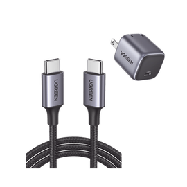 Kit de Cargador de 20w y Cable USB-C / Incluye 1 Pza 90902 / 1 Pza 50150 / Tecnología Inteligente / Carga Rápida / Cable de 1 Metro / Carcasa de Aluminio / Nylon Trenzado