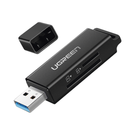 Lector de tarjetas SD portátil USB 3.0 de doble ranura / adaptador de tarjeta de memoria flash concentrador para TF SD Micro SD SDXC SDHC MMC RS-MMC Micro SDXC Micro SDHC UHS-I