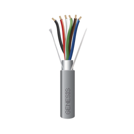 Bobina de 152 Metros de Cable / 6x22 AWG BLINDADO / Color Gris / Para Aplicaciones de Audio, Seguridad y Control