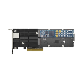 Tarjeta adaptadora combinada SSD M.2 y 10 GbE para acelerar el rendimiento