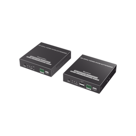 Kit Extensor KVM (HDMI y USB) hasta 150 metros | Transmite el Video y Controla tu DVR vía USB a distancia | Soporta resolución 4K @60Hz | Cat 6, 6a y 7 | Salida Loop en el Tx para visualización local