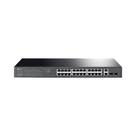 TP-Link TL-SG1428PE - Conmutador - inteligente - 24 x 10/100/1000 (PoE+) + 2 x 10/100/1000 - montaje en rack - PoE+ (250 W) - CA 100 - 240 V
